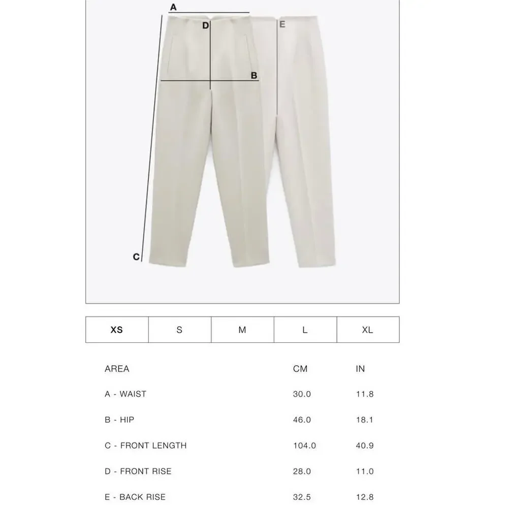 Zara Khaki Lyocell Trouser Pant size XS